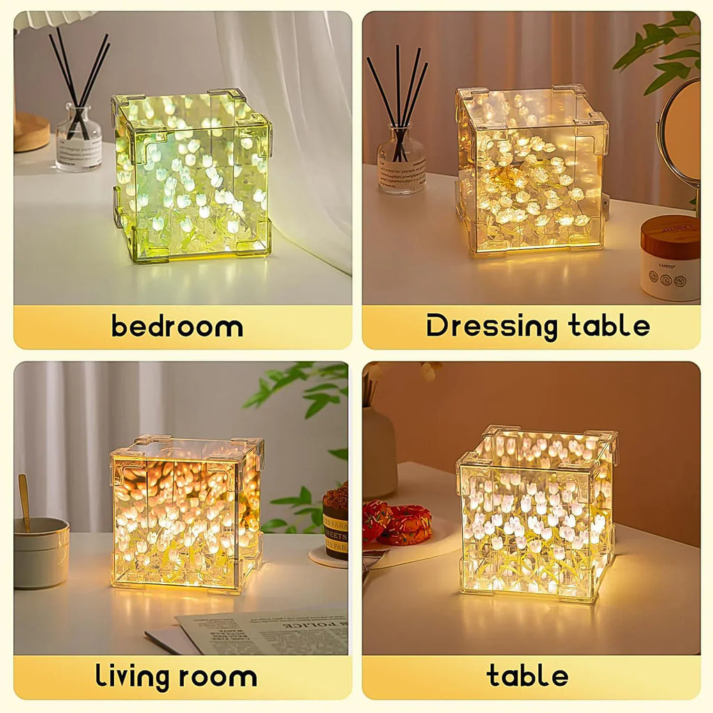 Cube tulip Night Lamp