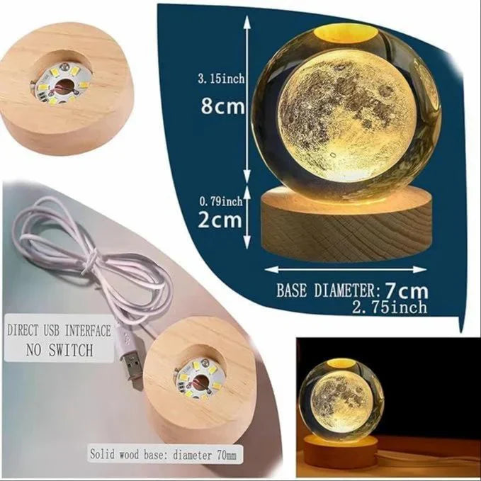 3D Crystal Ball (Moon)