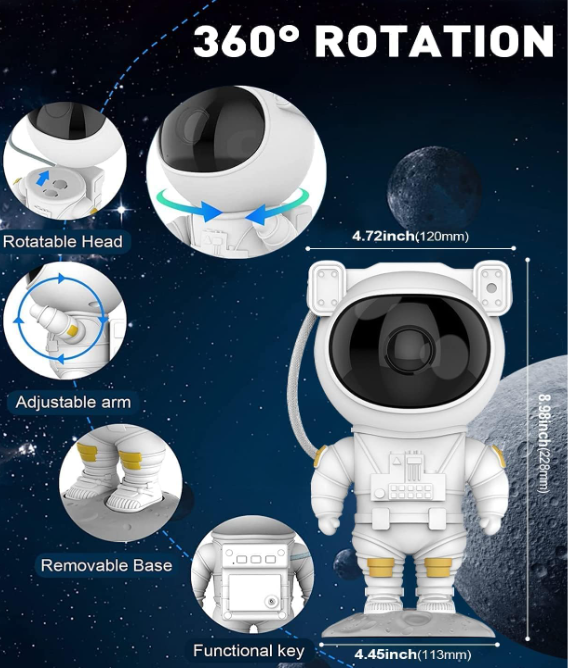 Astronaut Galaxy Projector Night Light