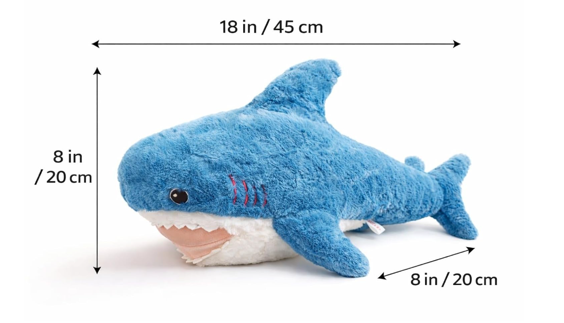Ocean Blue Plush Shark (Imported)